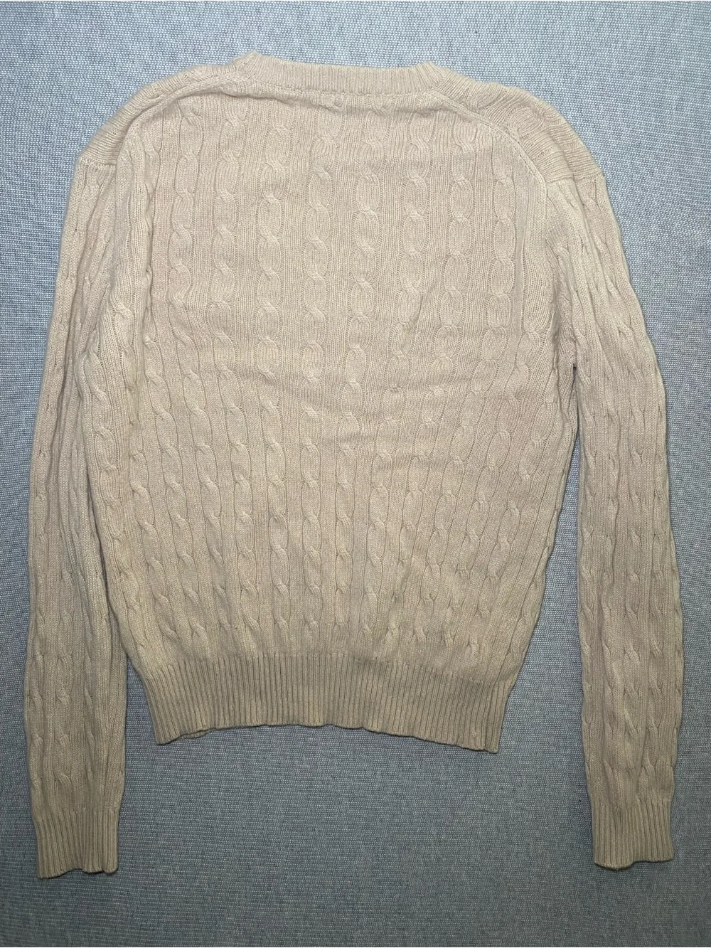 J.Crew Cable Knit Crewneck Sweater Wool Cashmire Blend Size S